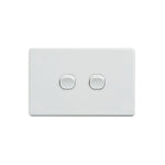 Classic 2 Gang Switch 250V 16Ax Horizontal Pack