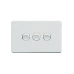 Classic 3 Gang Switch 250V 16Ax Horizontal Pack