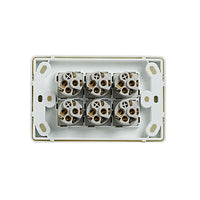 Classic 6 Gang Switch 250V 16Ax Horizontal Pack