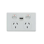 Classic Double Power Point 250V 10A With 5V Usb Port