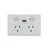 Classic Double Power Point 250V 10A With 5V Usb Port