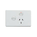 Classic Single Power Point With 16Ax Extra Switch Horizontal Pack