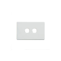 Elegant 2 Gang Grid And Cover Plate White