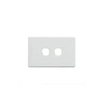 Elegant 2 Gang Grid And Cover Plate White