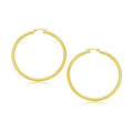 10k Yellow Gold Polished Hoop Earrings (30 mm)