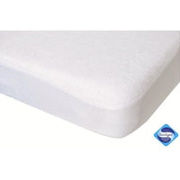 DOMIVA Drap housse + Alese Uni - 100% Coton - oeko-Tex - Blanc/Sapin - 60 x 120 cm