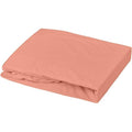 DOMIVA Drap housse + Alese Uni - 100% Coton - oeko-Tex - Blanc/Terracotta - 60 x 120 cm