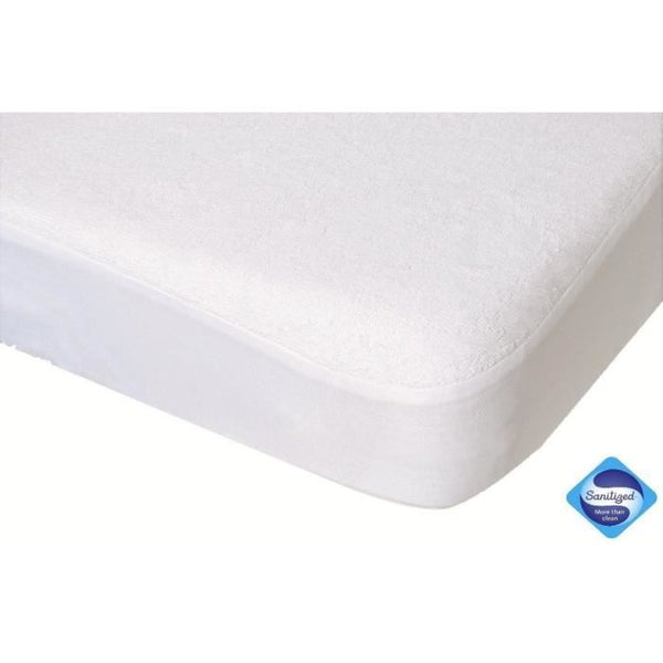 DOMIVA Drap housse + Alese Uni - 100% Coton - oeko-Tex - Blanc/Curry - 70 x 140 cm