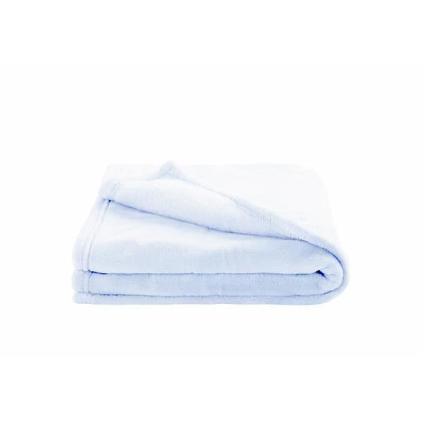 DOMIVA Couverture Microdoux - Microfibre 100% Polyester - Uni - Bleu clair - 100 x 150 cm