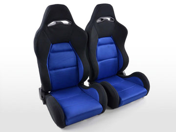 Sport seats FK semi-bucket seats Set Edition 3 blue / black fabric