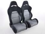 Sport seats FK semi-bucket seats Set Edition 3 gray / black fabric