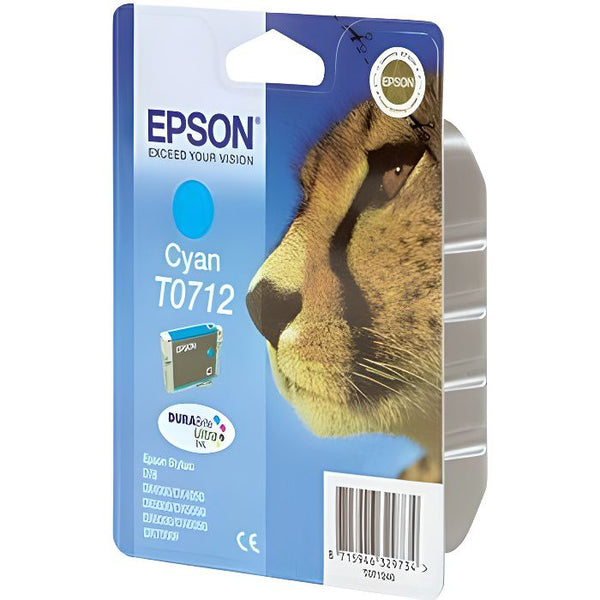 EPSON Cartouche d'encre T0712 Cyan - Guépard  (C13T07124012)