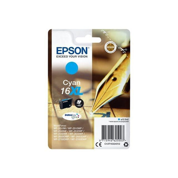 EPSON Cartouche d'encre T1632 XL Cyan - Stylo Plume (C13T16324012)