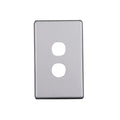 Elegant 2 Gang Aluminium Plate Silver Matte