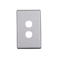 Elegant 2 Gang Aluminium Plate Silver Matte