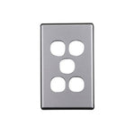 Elegant 5 Gang Aluminium Plate Silver Matte