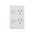 Elegant Double Power Point 250V 10A Vertical Pack