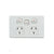 Elegant Double Power Point 250V 10A With Extra Switch Horizontal Pack