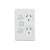 Elegant Double Power Point 250V 10A With Extra Switch Vertical Pack