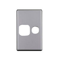 Elegant Single Gpo Aluminium Plate Vertical Silver Matte