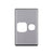 Elegant Single Gpo Aluminium Plate Vertical Silver Matte