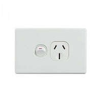 Elegant Single Power Point 250V 15A Horizontal Pack