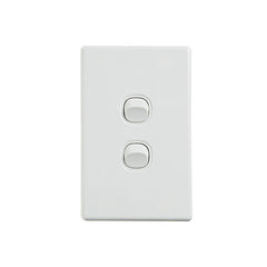 Elegant Wall Switch 2 Gang 250V 16A Vertical