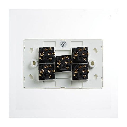 Elegant Wall Switch 5 Gang 250V 16A Horizontal