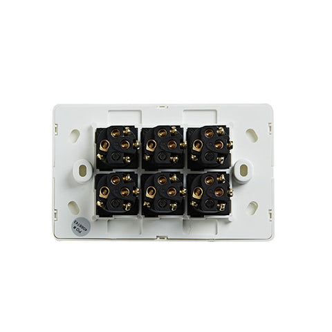 Elegant Wall Switch 6 Gang 250V 16A Horizontal