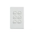 Elegant Wall Switch 6 Gang 250V 16A Vertical Pack