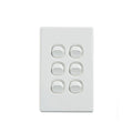 Elegant Wall Switch 6 Gang 250V 16A Vertical Pack