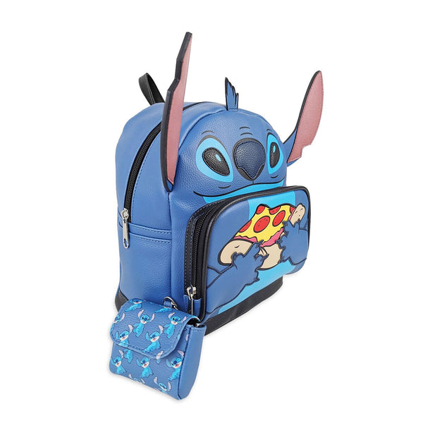 Disney Lilo & Stitch Pizza 10 Inch Pleather Backpack w/ Coin Purse