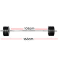 68KG Barbell Weight Set Plates Bar Bench Press Fitness Exercise Home Gym 168cm