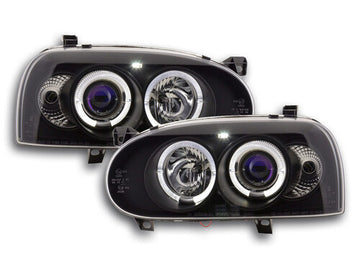 Set faro VW Golf 3 tipo 1HXO 1 EXO 91-97 nero