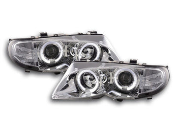 Set faro BMW Serie 3 E46 Limo / Touring 02-05 cromato