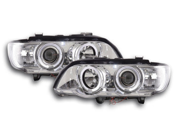 Set fari BMW X5 E53 98-02 cromato