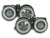 Set di fari angel eyes BMW 3er tipo E30 2/4 porte. 87-91 nero