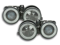 Set di fari angel eyes BMW 3er tipo E30 2/4 porte. 87-91 nero