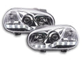 Faro Daylight Luce di marcia diurna a LED VW Golf 4 97-03 cromato per veicoli con guida a destra