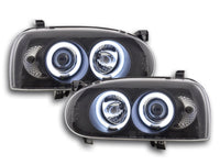 Set faro Angel Eyes CCFL VW Golf 3 92-98 nero