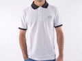 Polo, polo, camicia, top moderno, design di classe, bianco taglia L