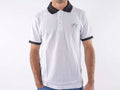 Polo, polo, camicia, top moderno, design di classe, taglia S bianca