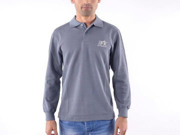 Polo, polo, top moderno, design di classe, grigio taglia S