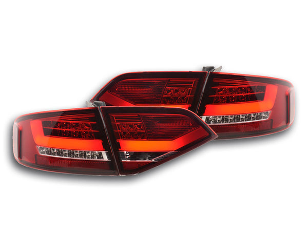 Set di luci posteriori a LED Audi A4 B8 8K Limo 07-11 rosso / trasparente