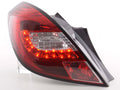 Set di luci posteriori a LED Opel Corsa D 3 porte 06-10 rosso / trasparente