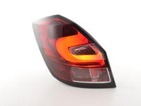 Fanali posteriori a LED set Skoda Fabia 5 porte dal 2007 trasparente / rosso