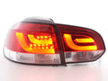 Fanali posteriori a LED set VW Golf 6 tipo 1K 2008-2012 rosso / trasparente