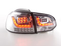 Fanali posteriori a LED set VW Golf 6 tipo 1K 2008-2012 cromato con indicatori LED per guida a destra