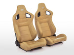 FK sport seats car half shell seats Stuttgart set in beige leatherette