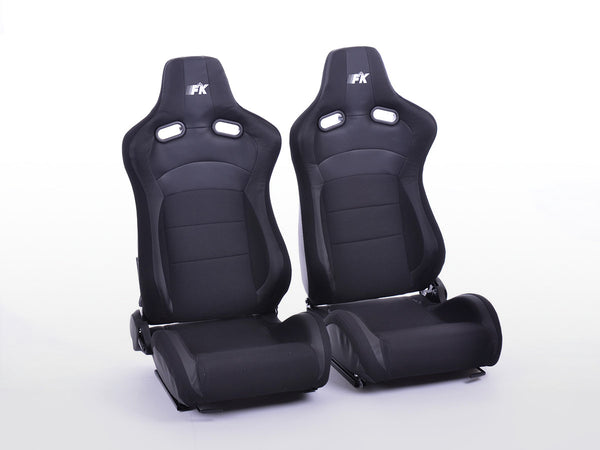 Half shell seat set for FK sports seats, Cologne eco-leather / black fabric